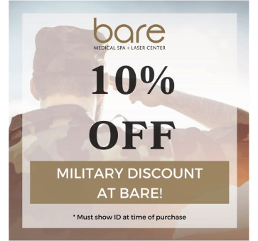 Military Discount offer at Bare Medical Spa & Laser Center